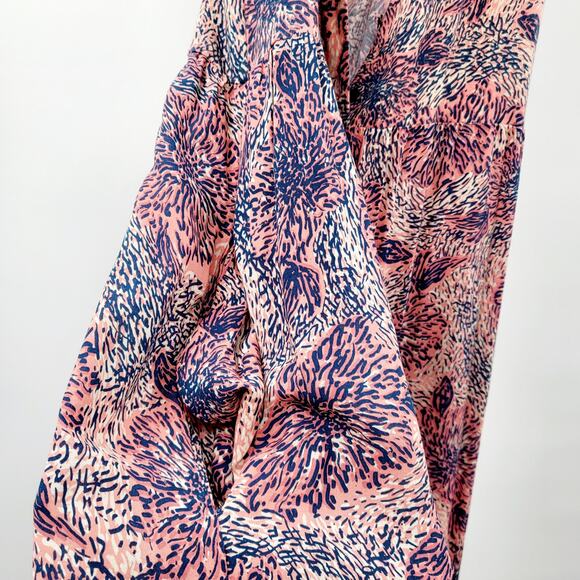 Zara TRF Salmon Pink Blue White Multicolored Sleeveless Romper Women's Size S - Picture 8 of 9